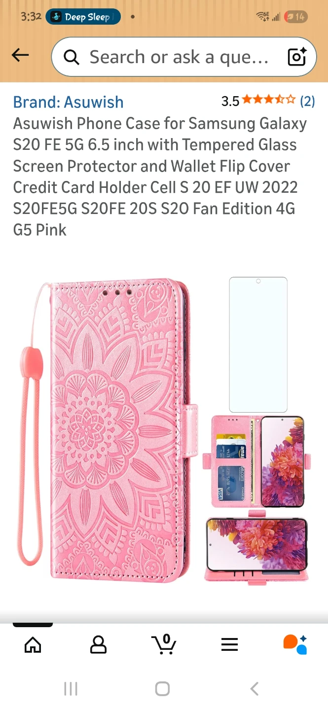Asuwish Pink Mandala Phone Case for Samsung S20 FE 5G - photo 3