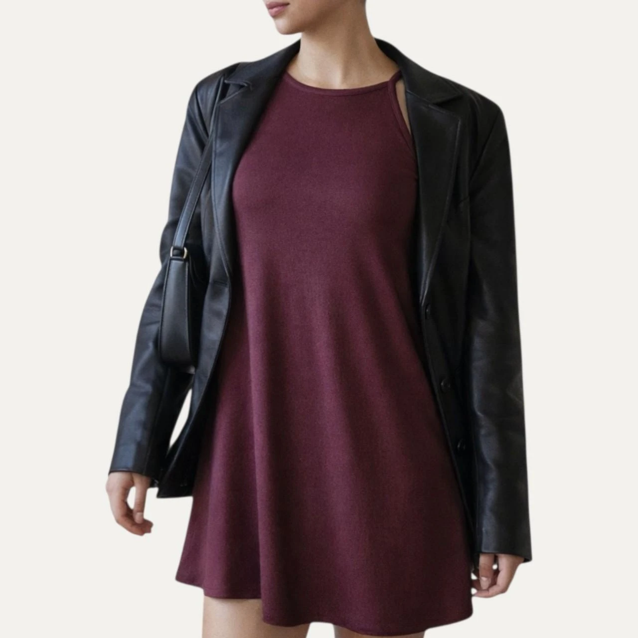 Wallflower Burgundy Halter Neck Dress - Size M