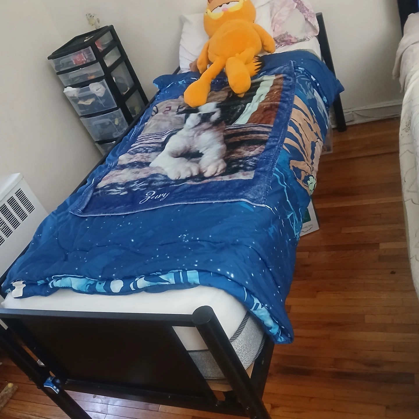 Black Metal Twin Bunk Bed with Mattresses - photo 3