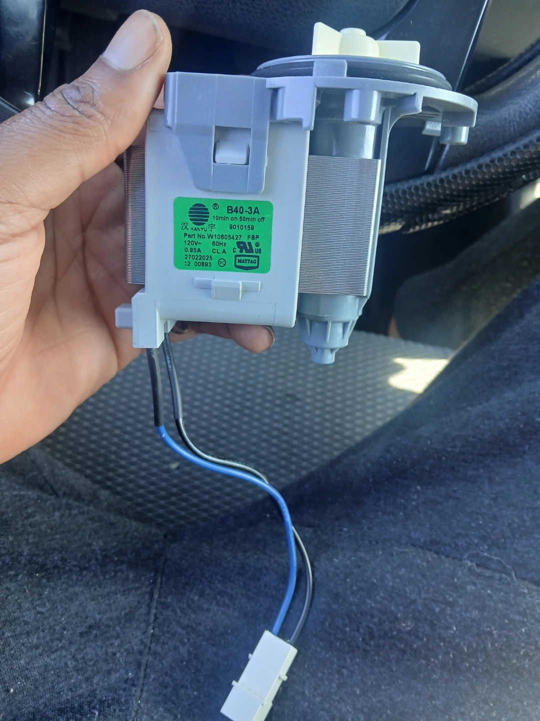 Maytag B40-3A Dishwasher Drain Pump Motor W10605427
