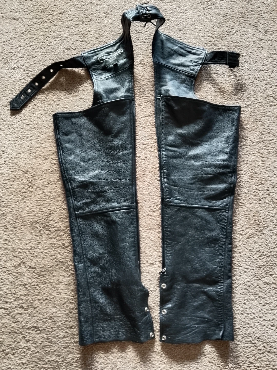 Boutique of Leathers Black Leather Chaps - XS