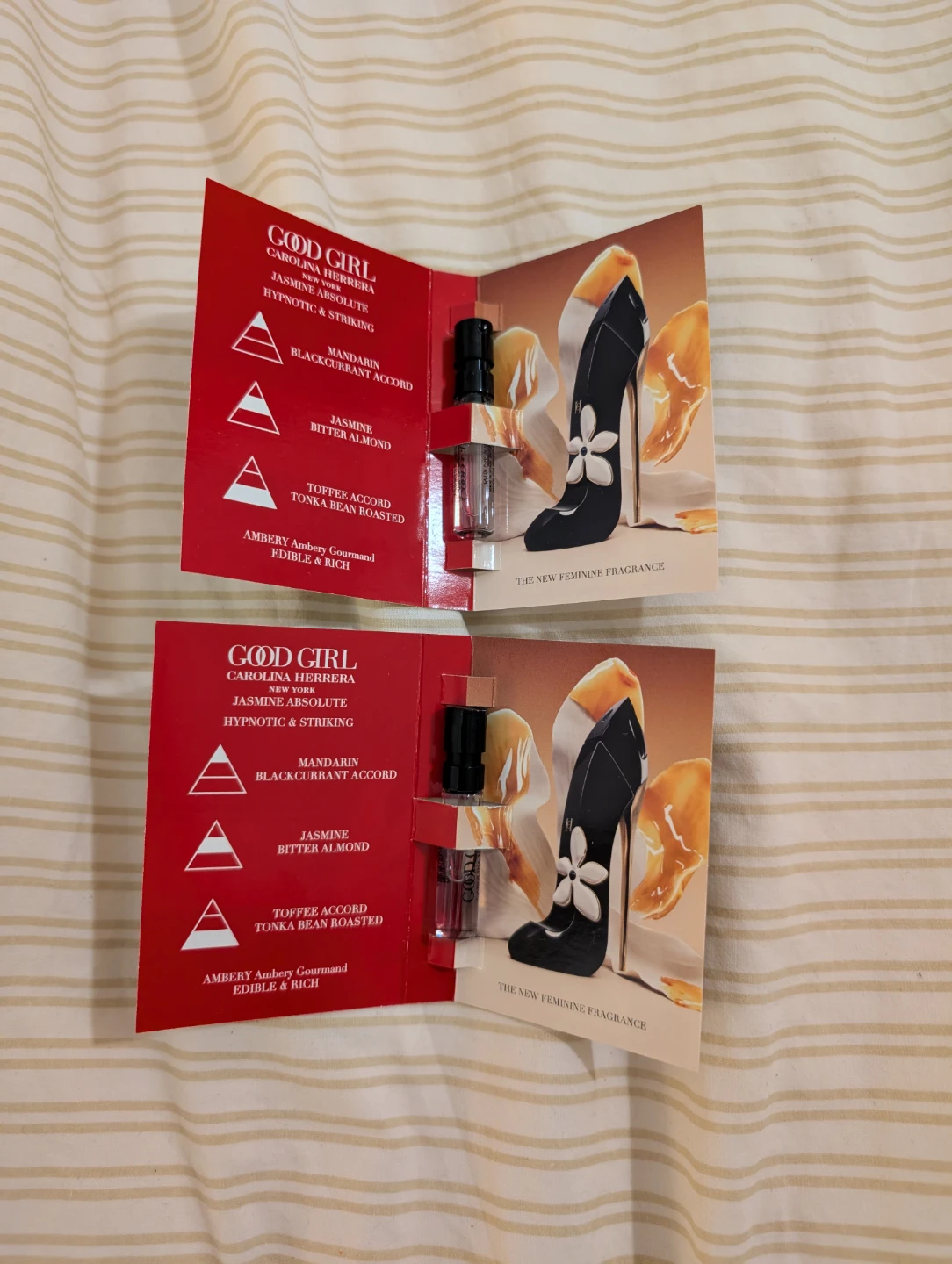 2 Carolina Herrera Good Girl 1.5ml Jasmine Absolute sample packs