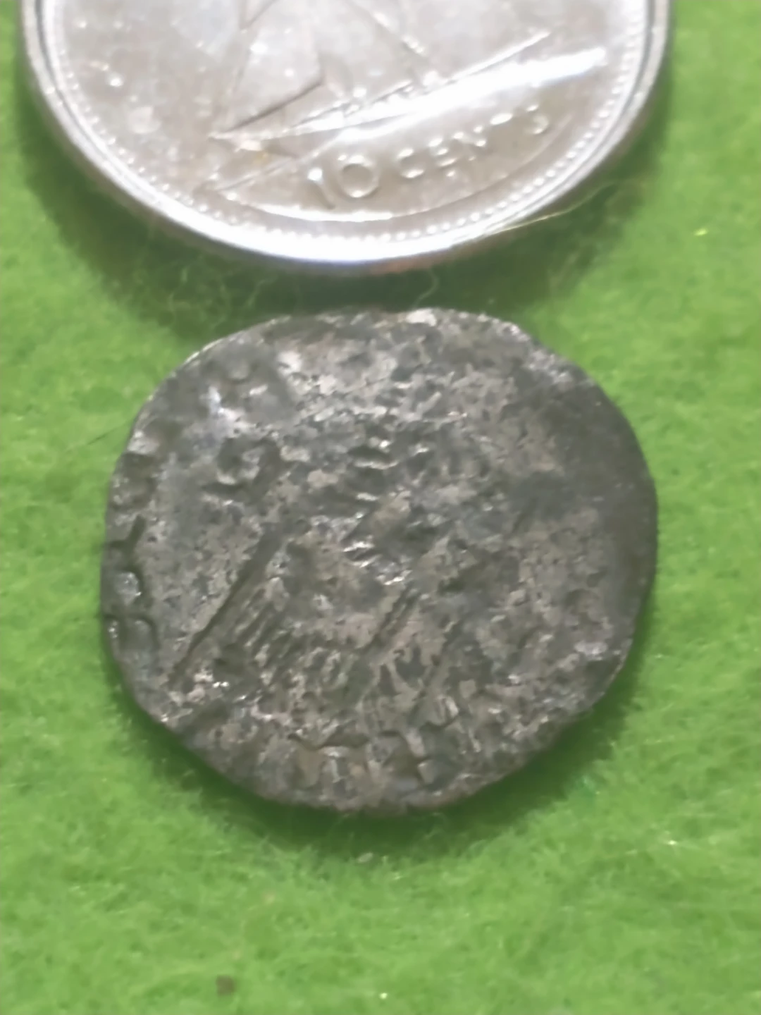 Austrian medieval silver, believed to be 1342-1382 Louis I denar - photo 3