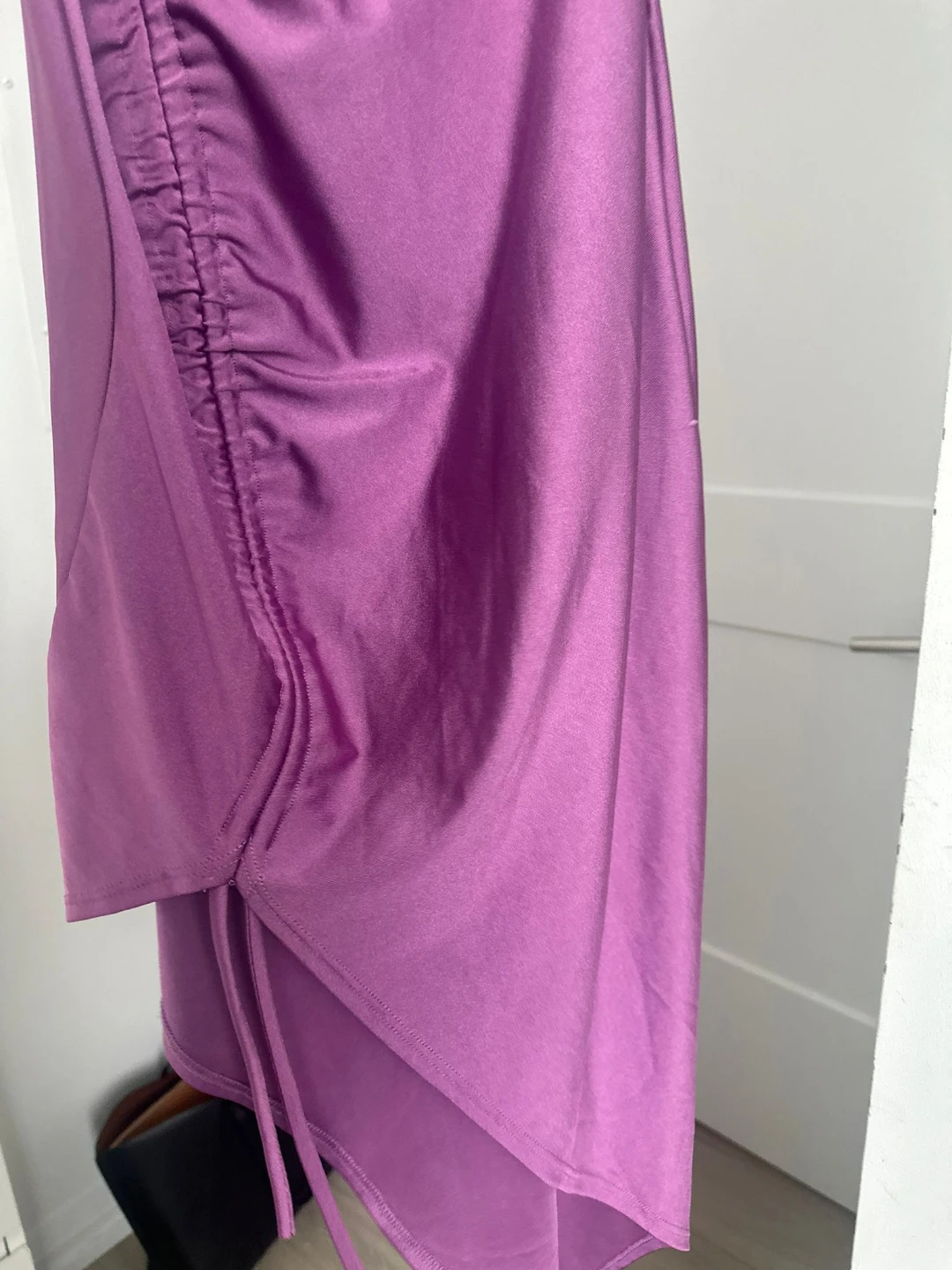 Windsor Ruched Side Mini Dress - Hot Lavender - Size M - photo 3