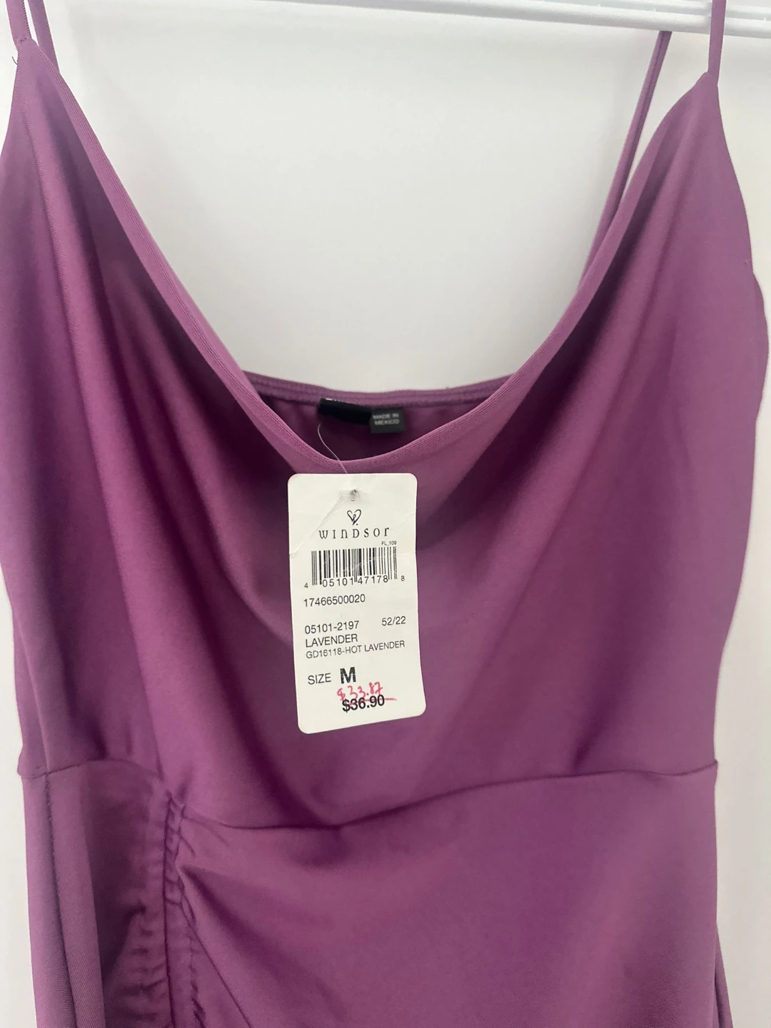 Windsor Ruched Side Mini Dress - Hot Lavender - Size M - photo 4