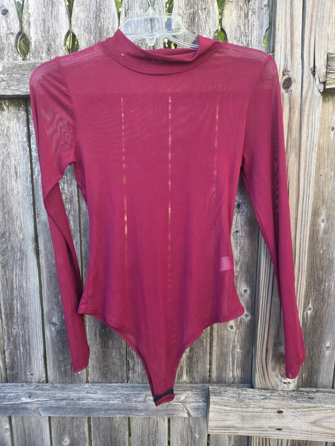 Aria Clothing Mesh Mock Neck Bodysuit