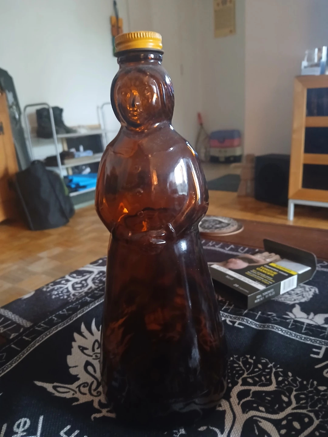 Amber Glass "Mrs Butterworth" Syrup Bottle