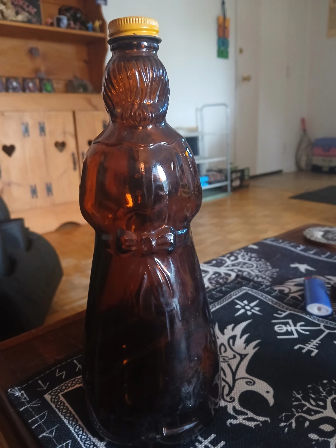 Amber Glass "Mrs Butterworth" Syrup Bottle - photo 3