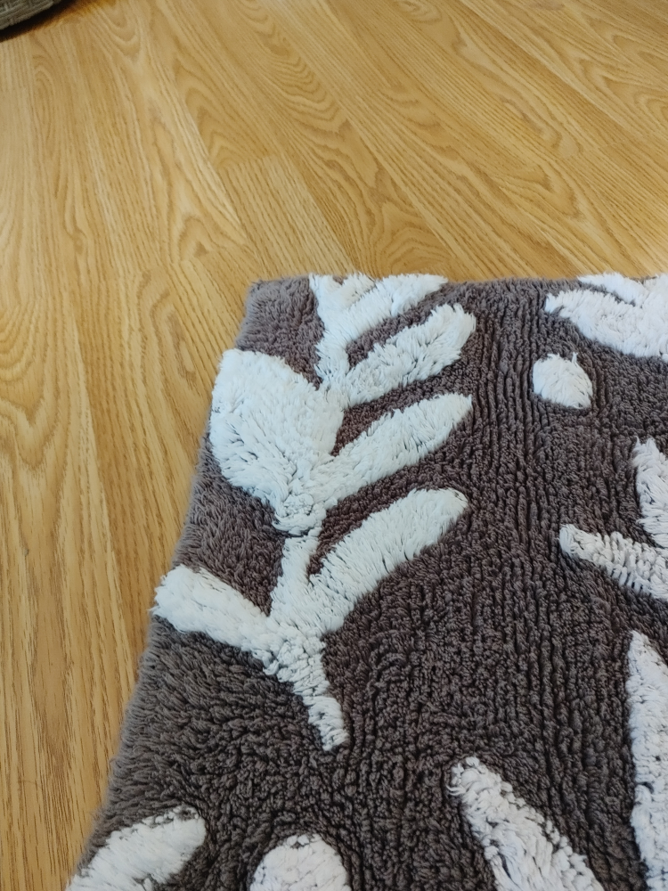Bath Mat with Leaf Pattern 100% cotton - photo 2