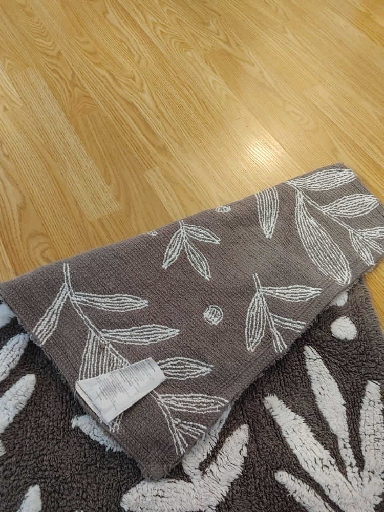 Bath Mat with Leaf Pattern 100% cotton - photo 5