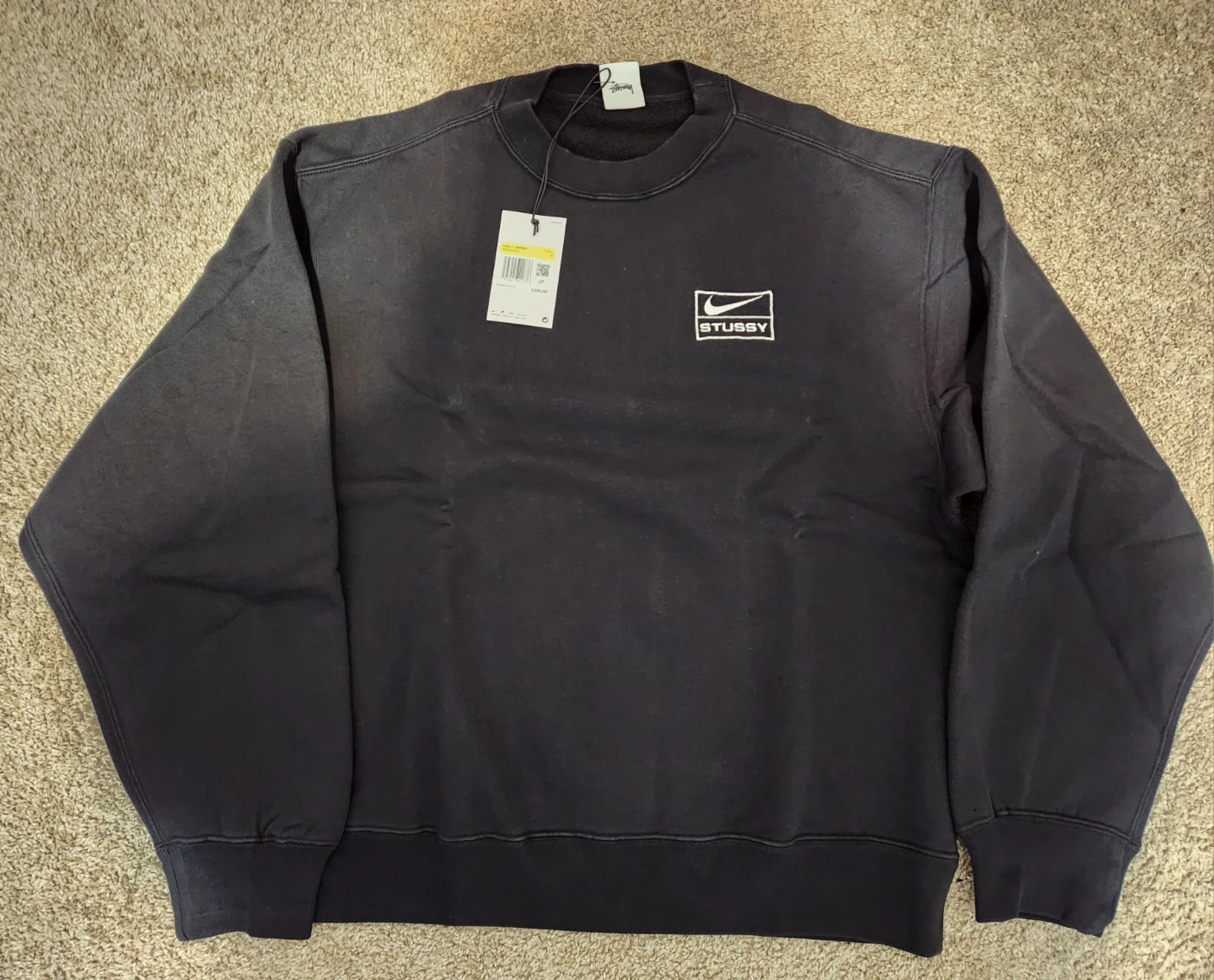 Nike x Stussy Black Crewneck Sweatshirt - photo 2