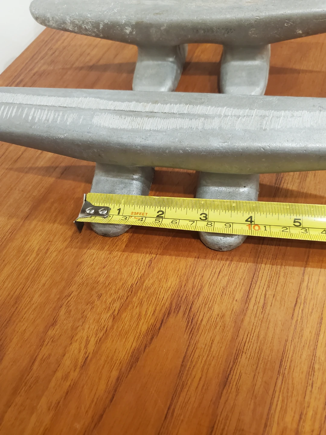 Aluminum 10 inch boat cleats - set of 3 - photo 3