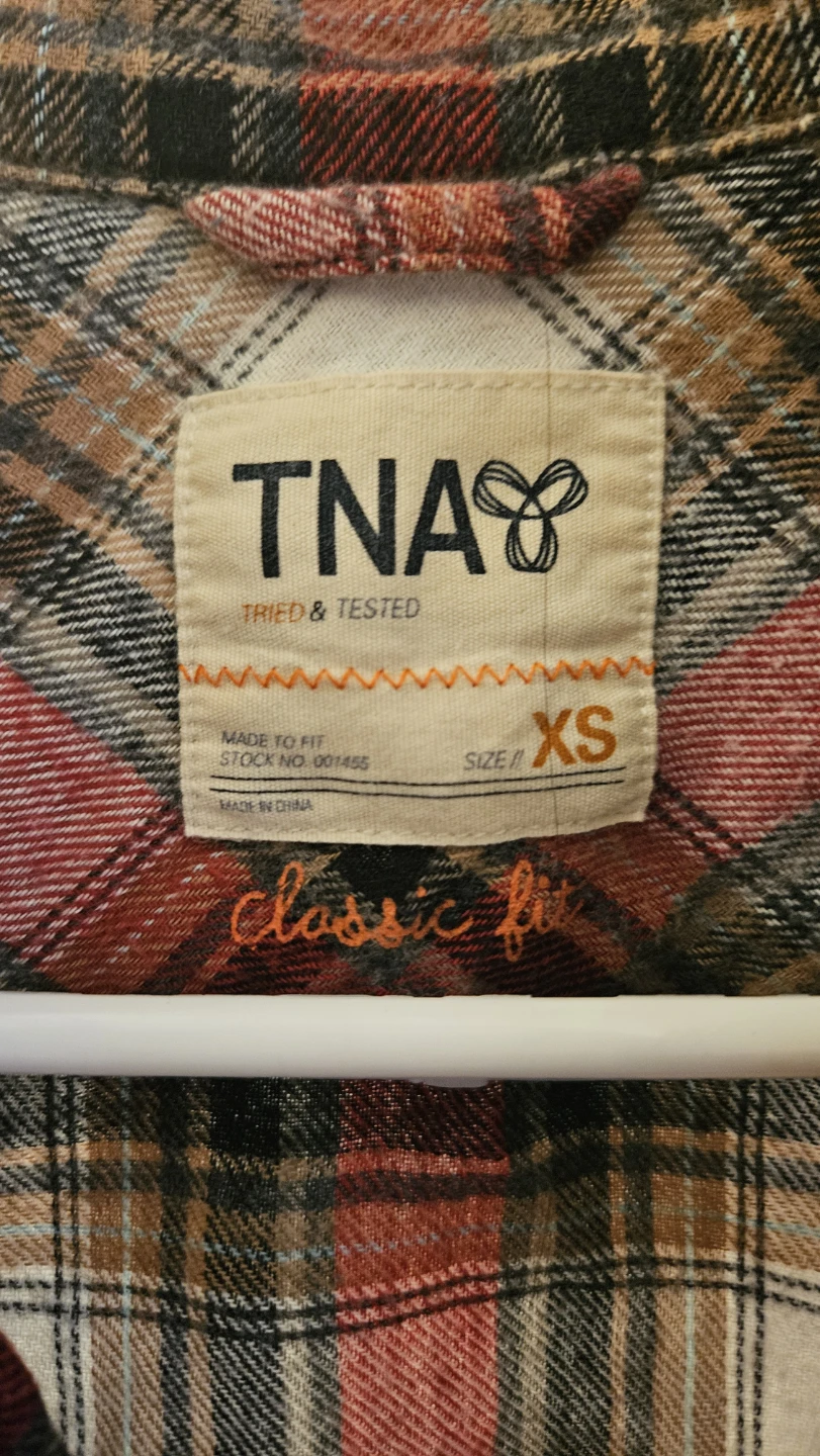 TNA "Tried & Tested" Plaid Flannel Shirt - Size XS - photo 3