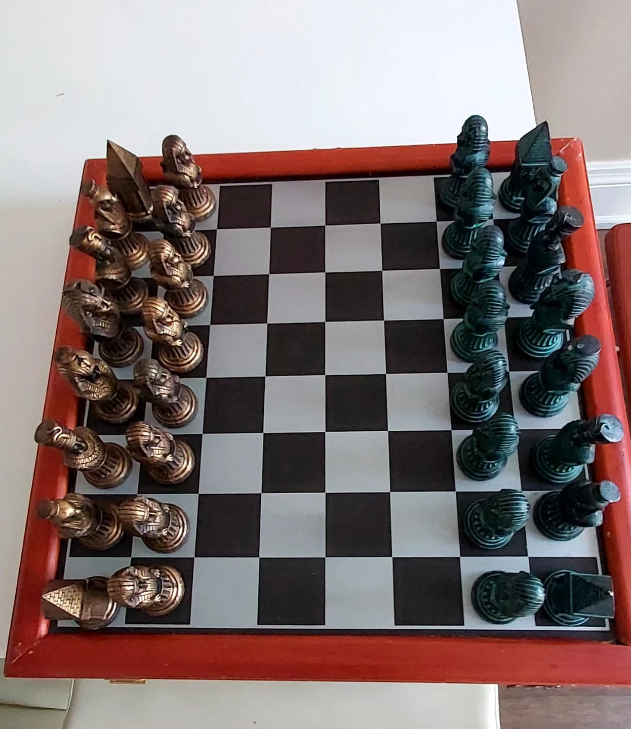 Egyptian Themed Chess Set with Wooden Box - photo 4