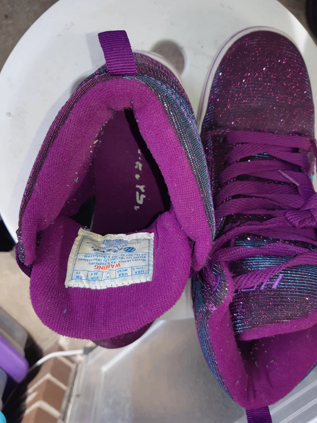 Heelys Purple Glitter Roller Shoes - photo 3