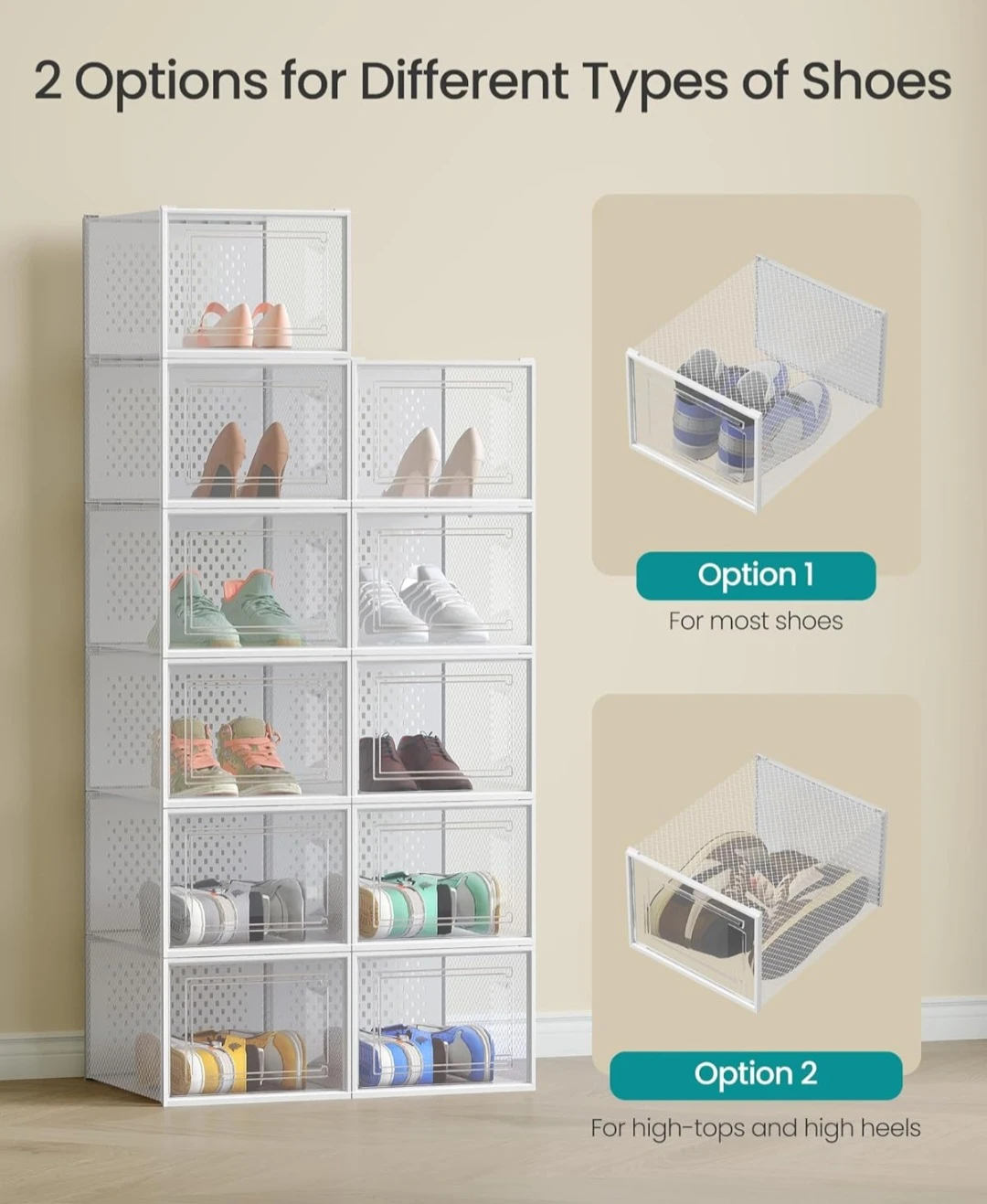 SONGMICS Stackable Shoe Box Organizer (XXL) - photo 4