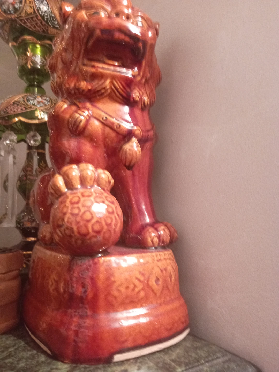 Ceramic Foo Dog Statue - photo 2