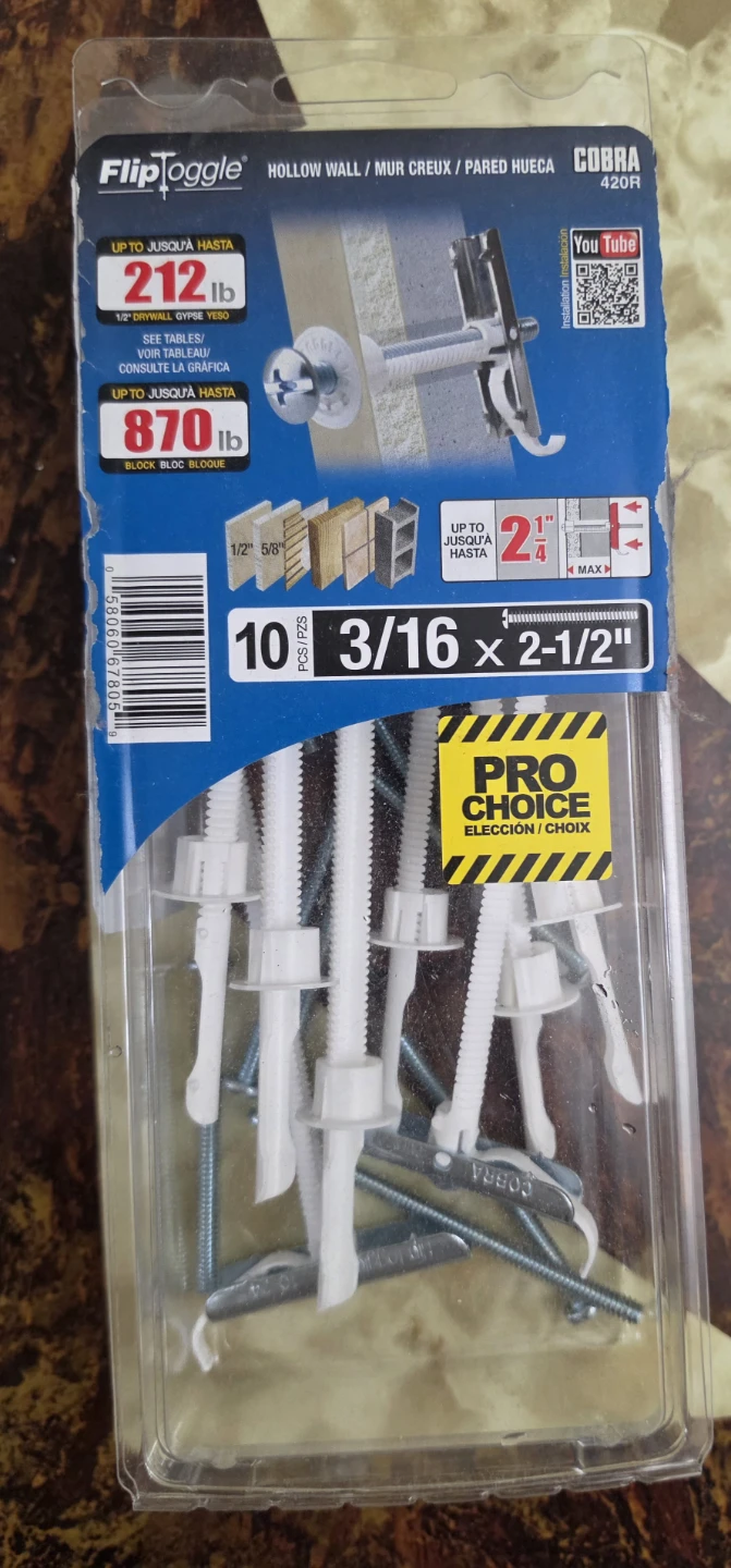 Togglers FlipToggle Wall Anchors