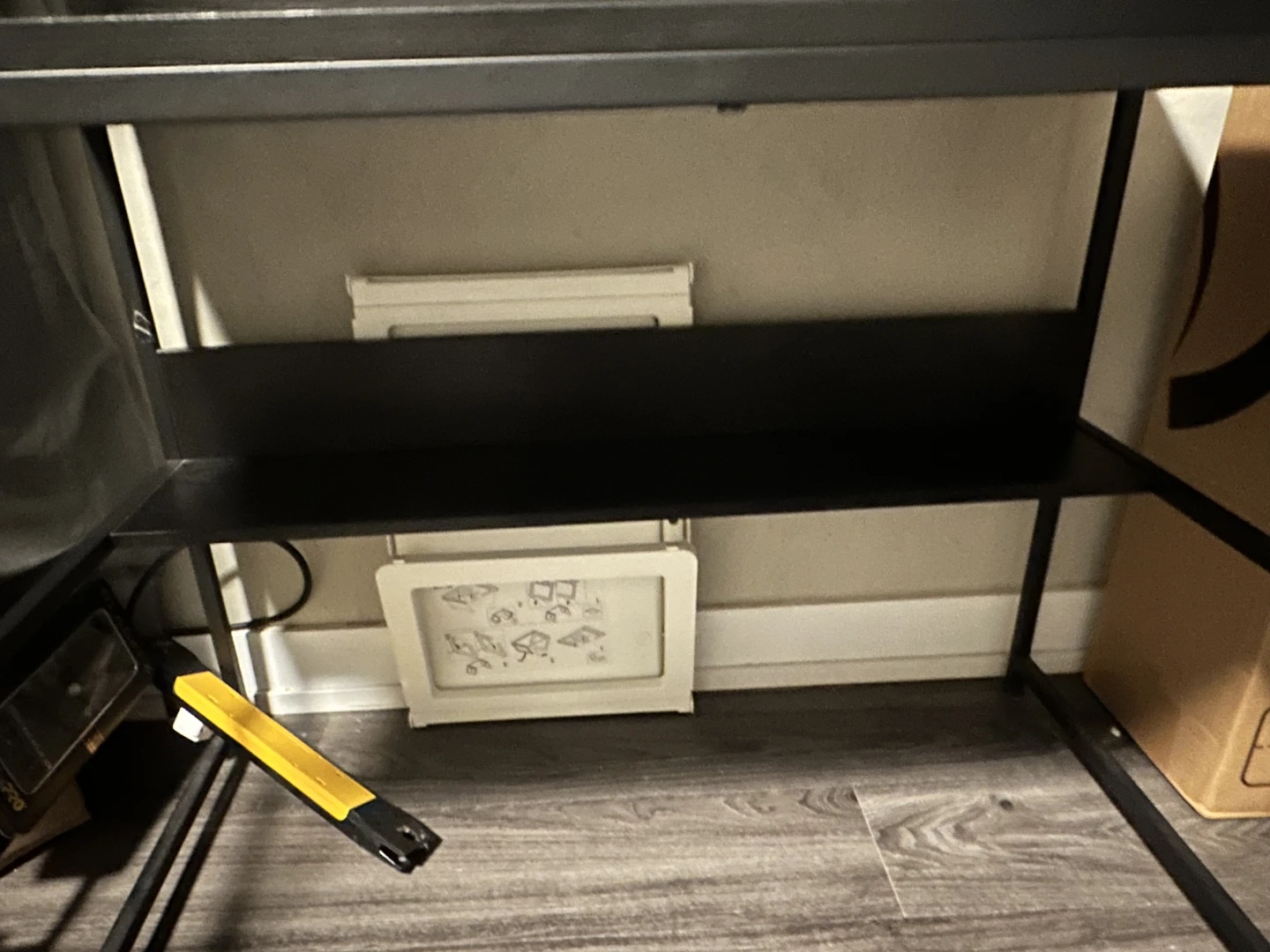 Black Metal Ladder Desk with shelves - photo 3