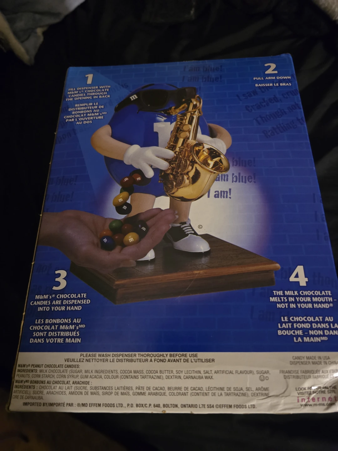 M&M's Blues Cafe Collectible Dispenser with Peanut Candies - photo 2