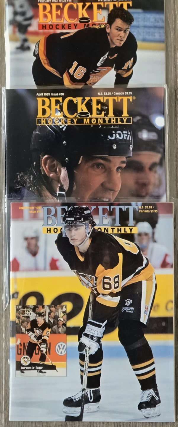 9 Vintage 90's Hockey Becketts, Jagr, Bure, Brodeur - photo 2