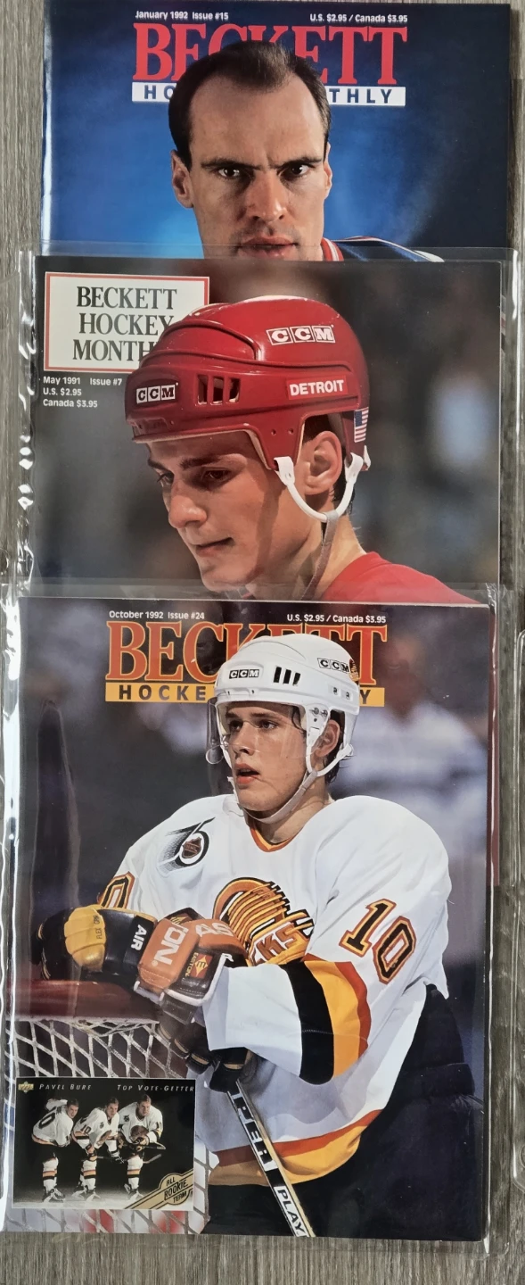 9 Vintage 90's Hockey Becketts, Jagr, Bure, Brodeur - photo 4