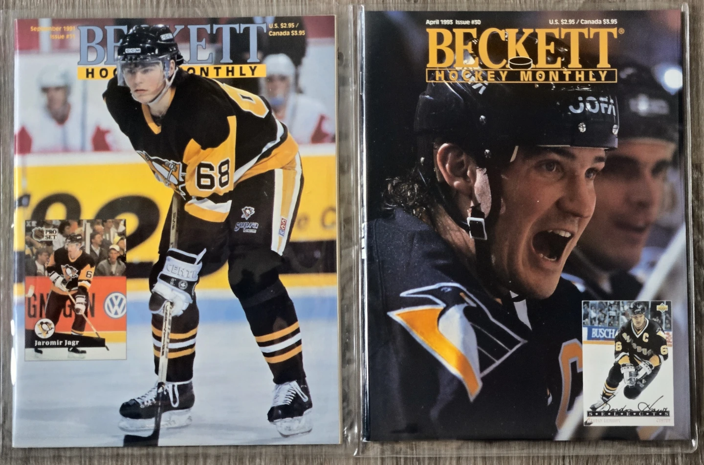 9 Vintage 90's Hockey Becketts, Jagr, Bure, Brodeur - photo 5