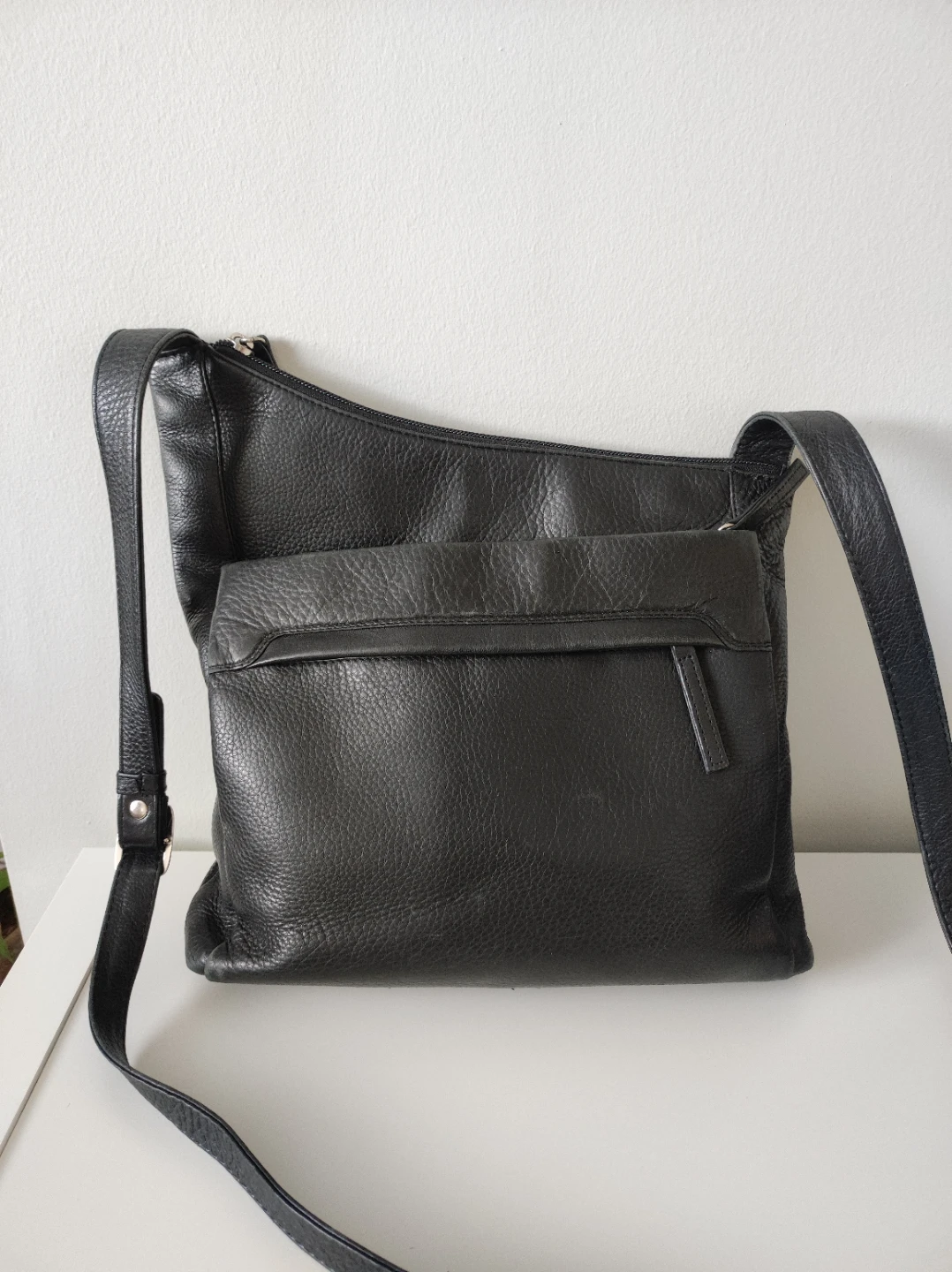 Derek Alexander Black Leather Crossbody Bag