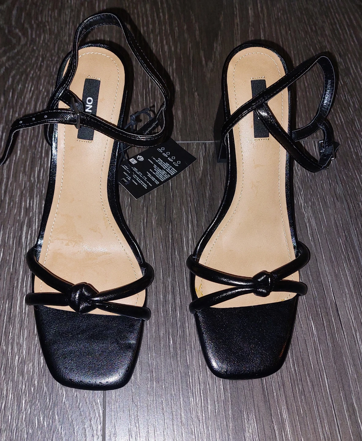 Women shoes - Black Strappy Block Heel Sandals