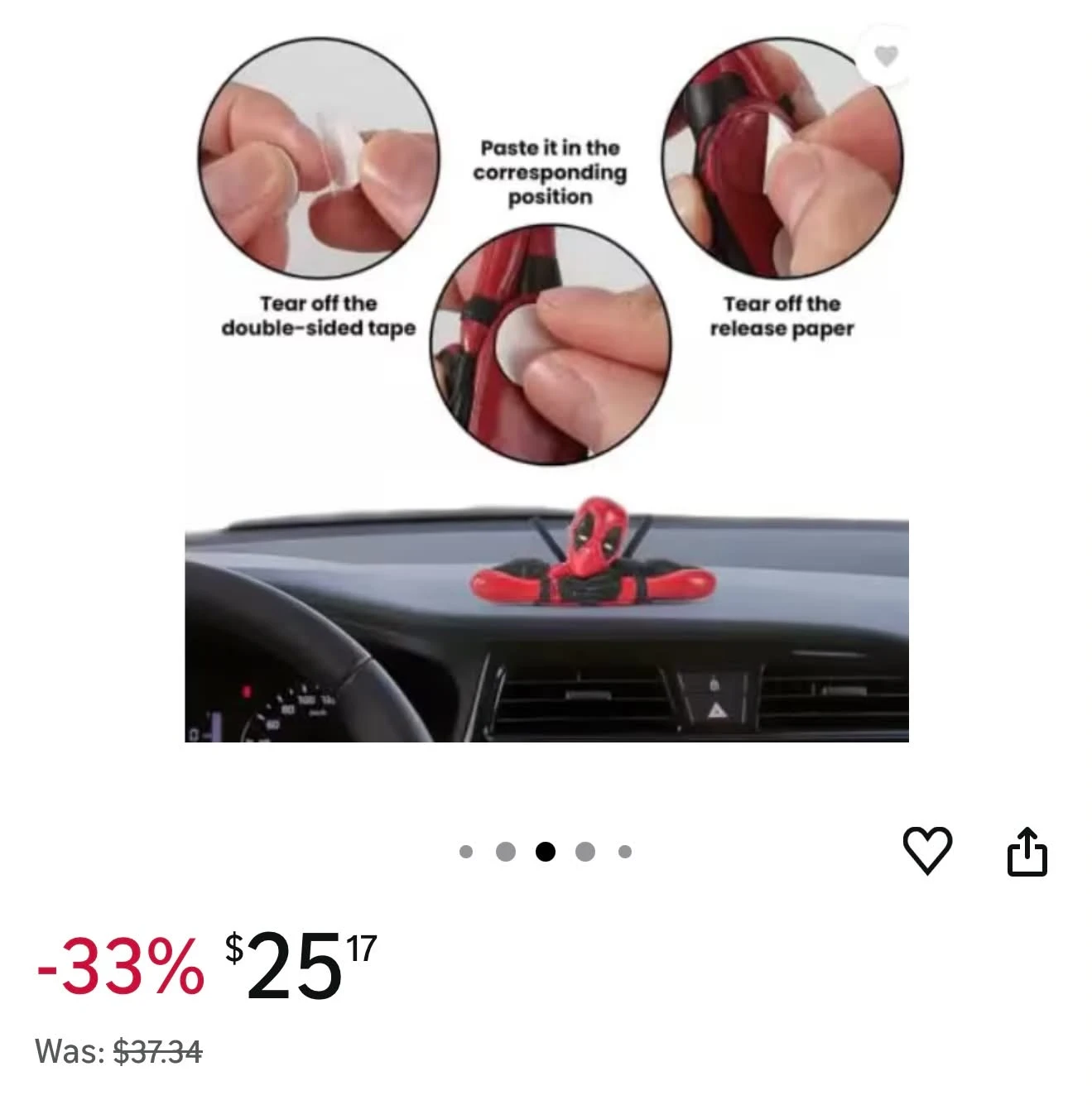 Deadpool Action Figurine Car/Desk Decor - photo 4