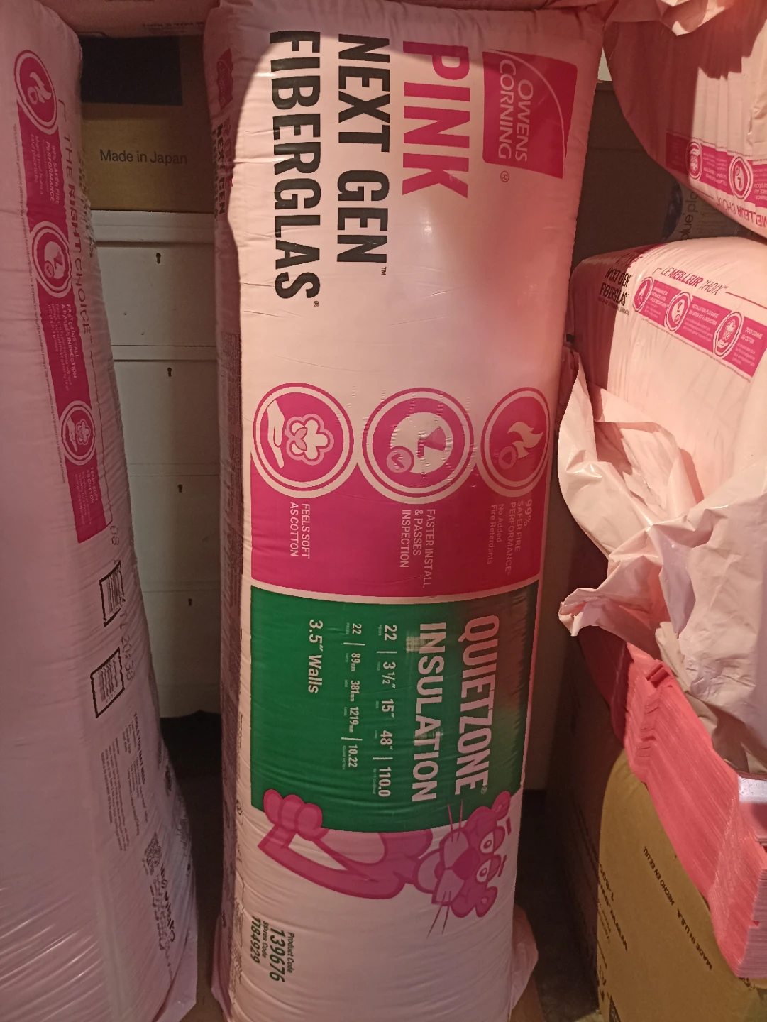 Owens Corning QuietZone PINK FIBERGLAS Acoustic Insulation