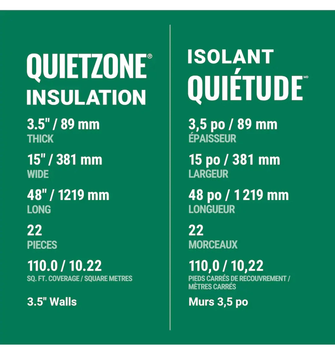 Owens Corning QuietZone PINK FIBERGLAS Acoustic Insulation - photo 3