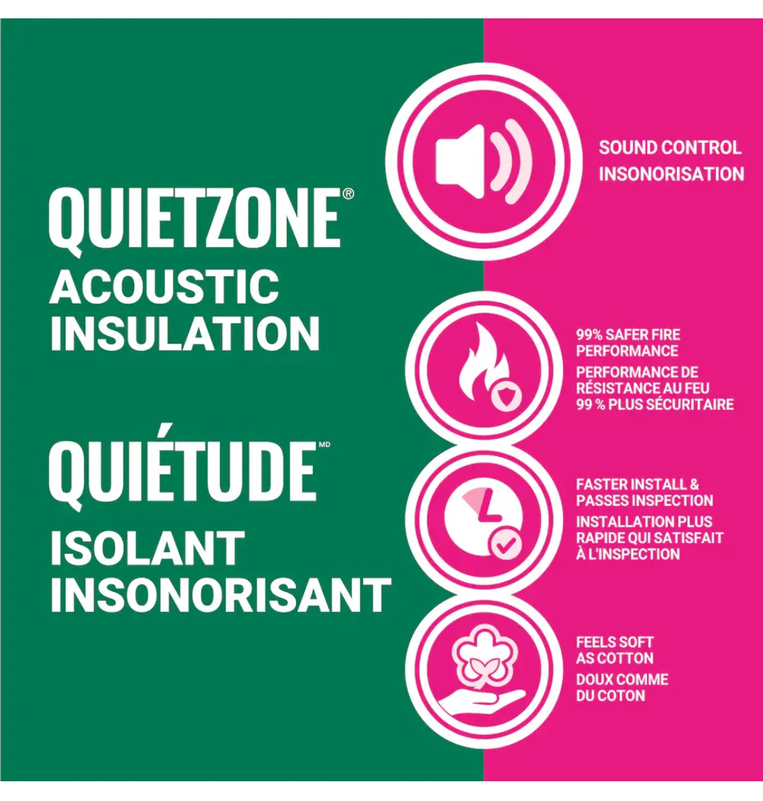 Owens Corning QuietZone PINK FIBERGLAS Acoustic Insulation - photo 4