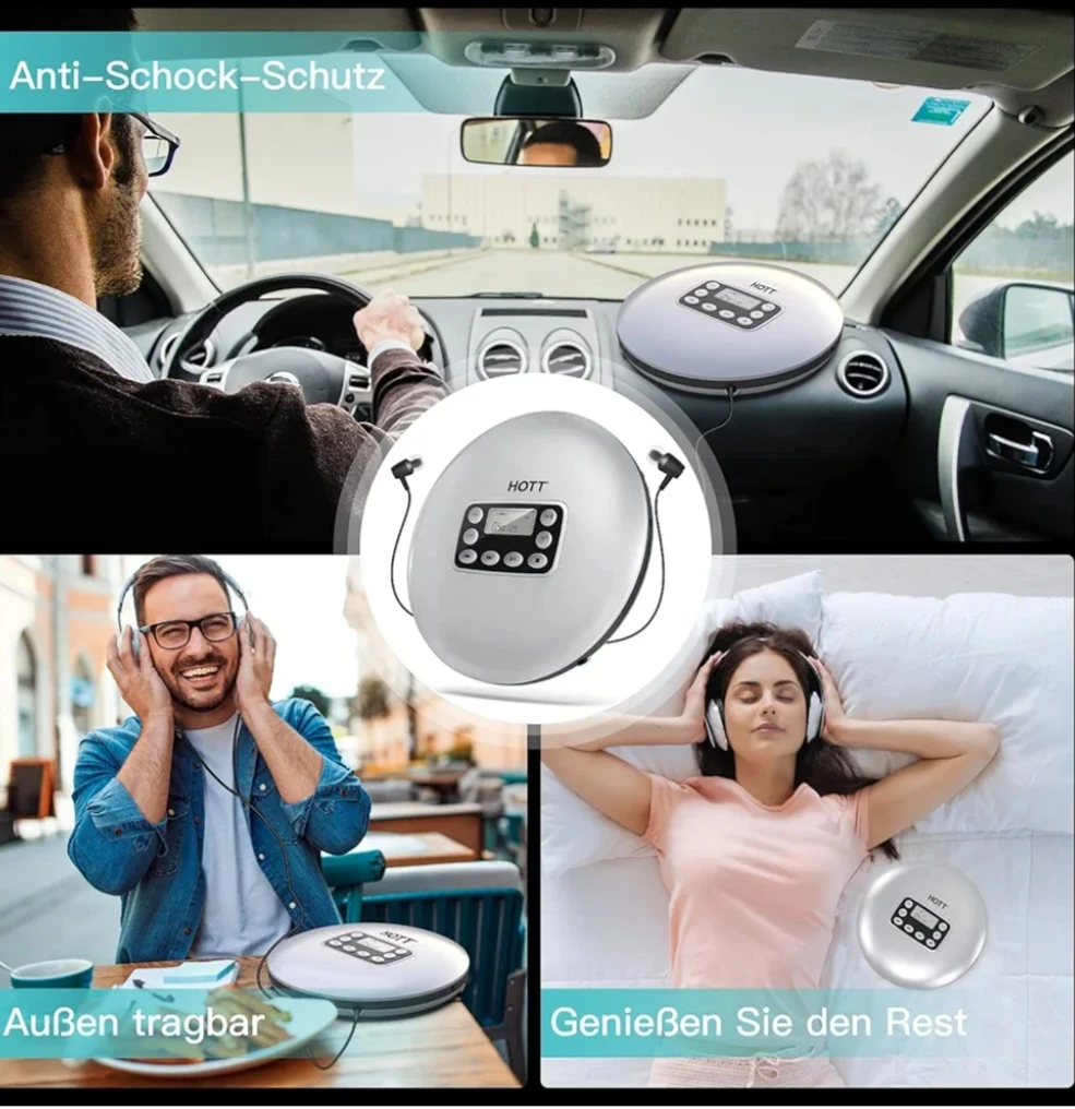 HOTT Portable CD Player with Bluetooth - photo 3