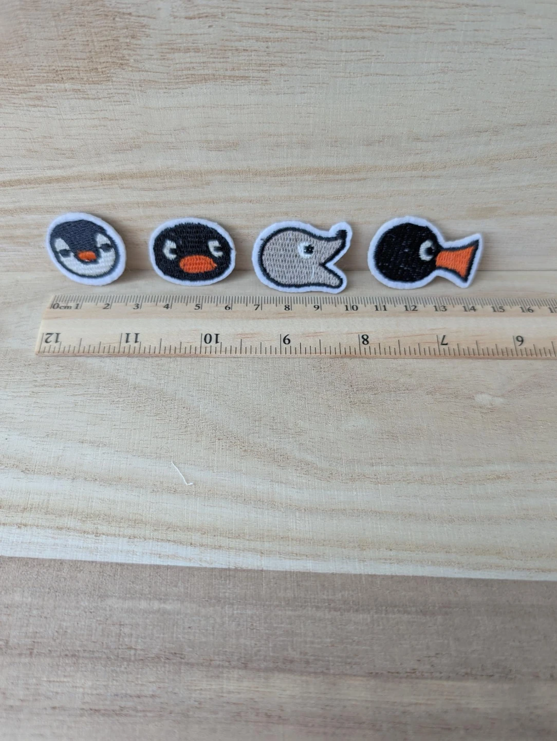 Set of 4 Cute Pingu and friends Embroidered Patches - photo 3
