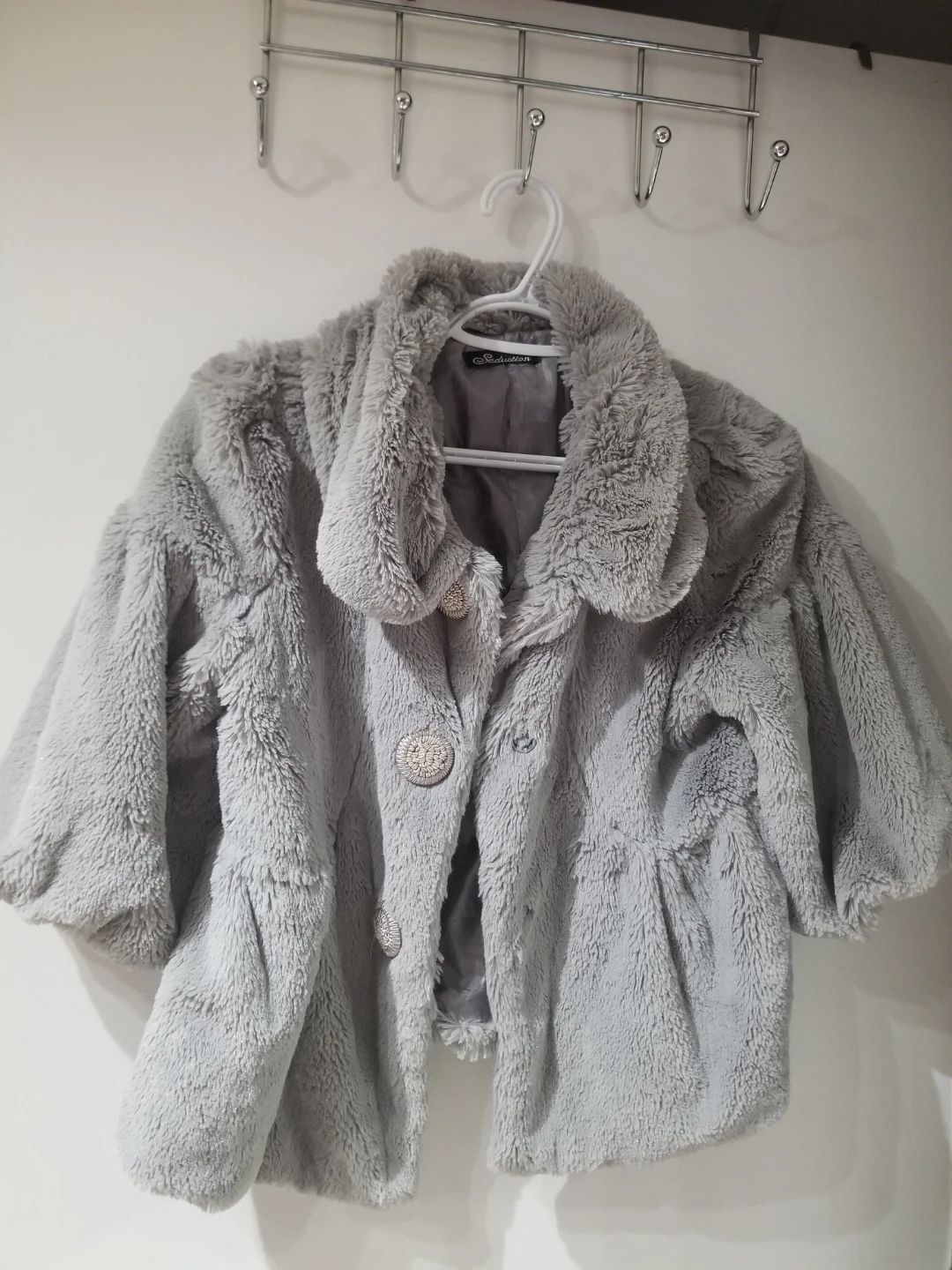 Seduction Faux Fur Grey Jacket