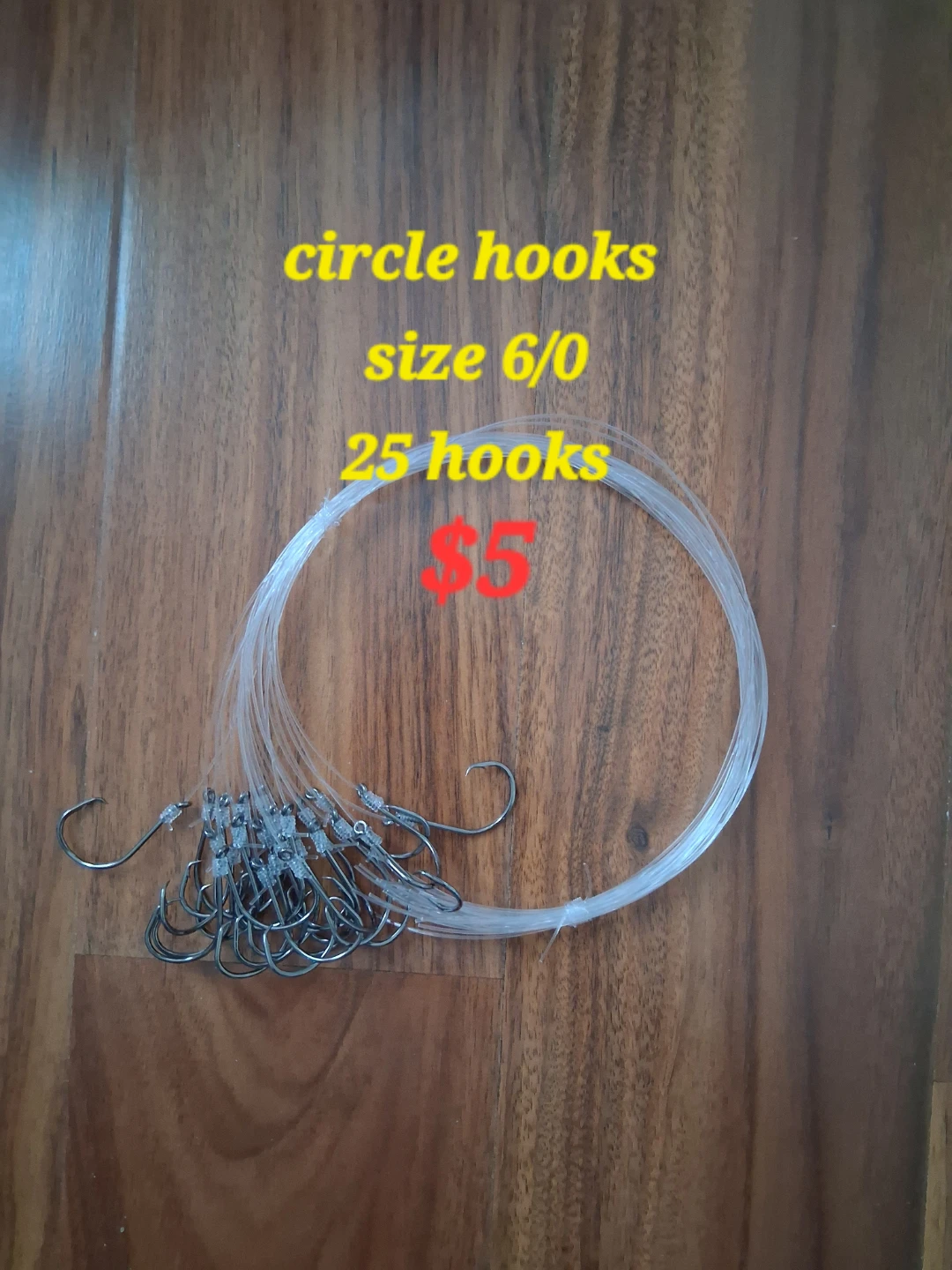 Circle Fishing Hooks - Size 6/0 (25 Hooks)