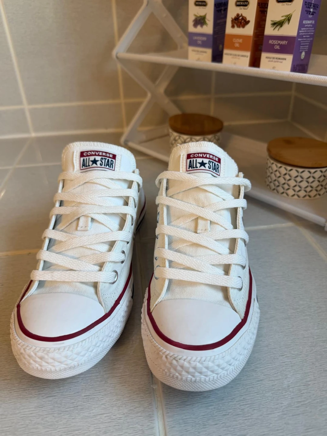 Converse All Star White Canvas Low Top Sneakers