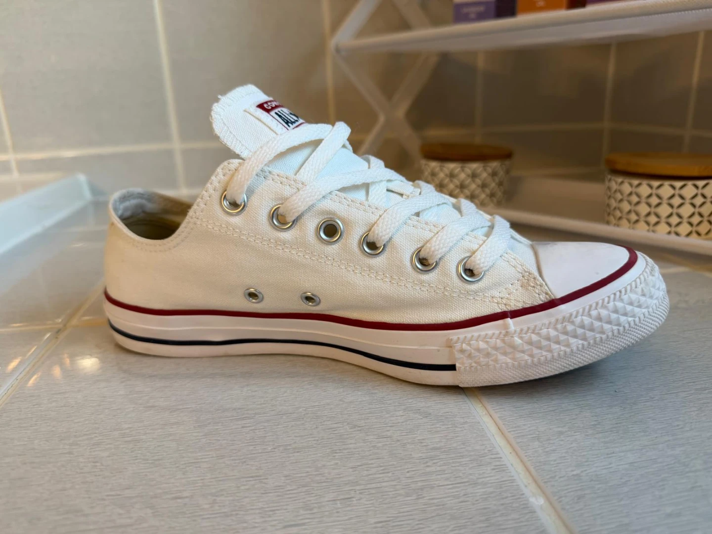 Converse All Star White Canvas Low Top Sneakers - photo 4