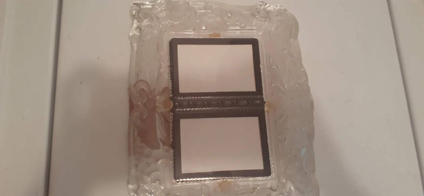 Clear Glass Double Photo Frame - photo 2