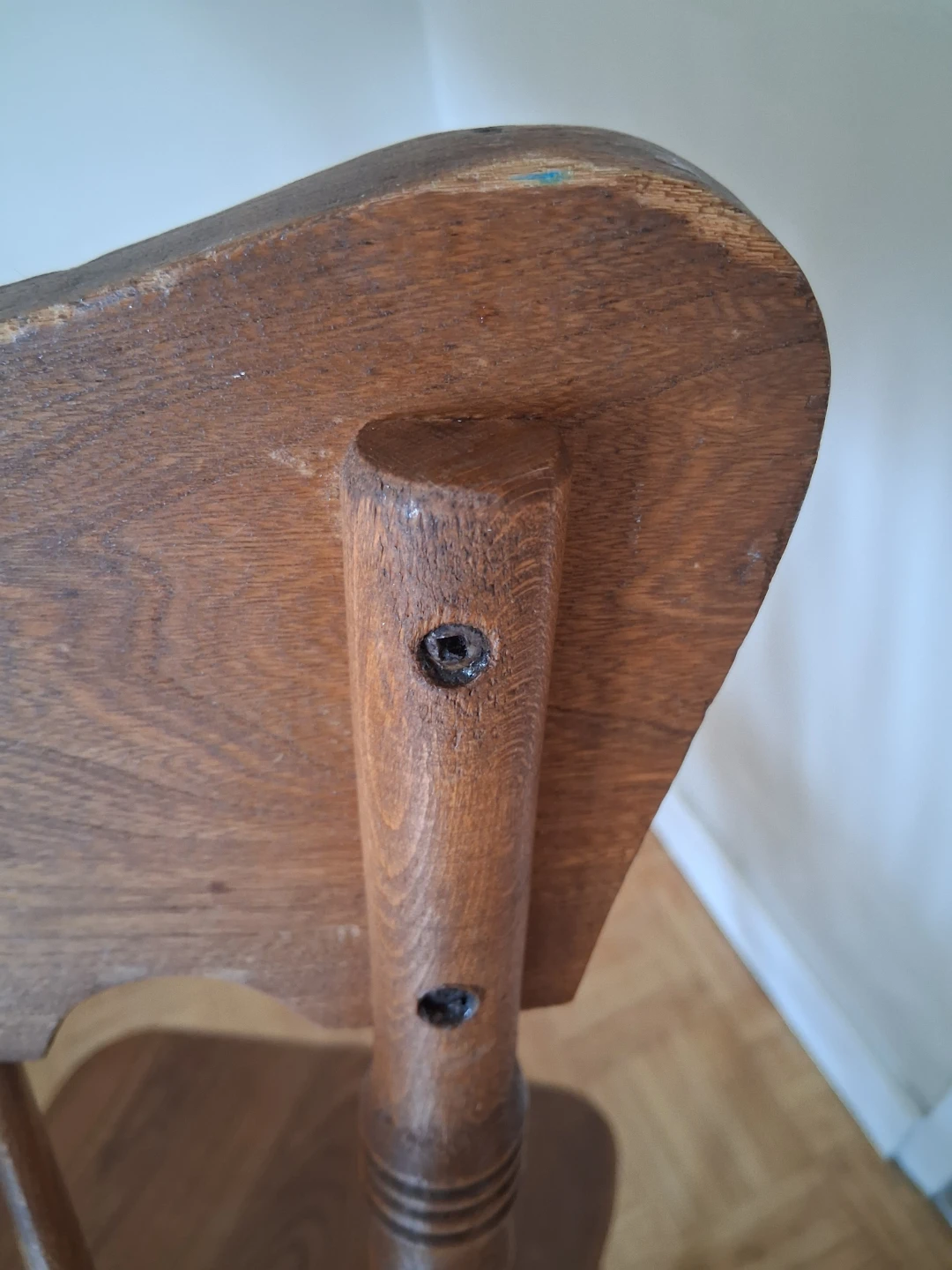 Two Wooden Press-Back Dining Chairs - photo 4