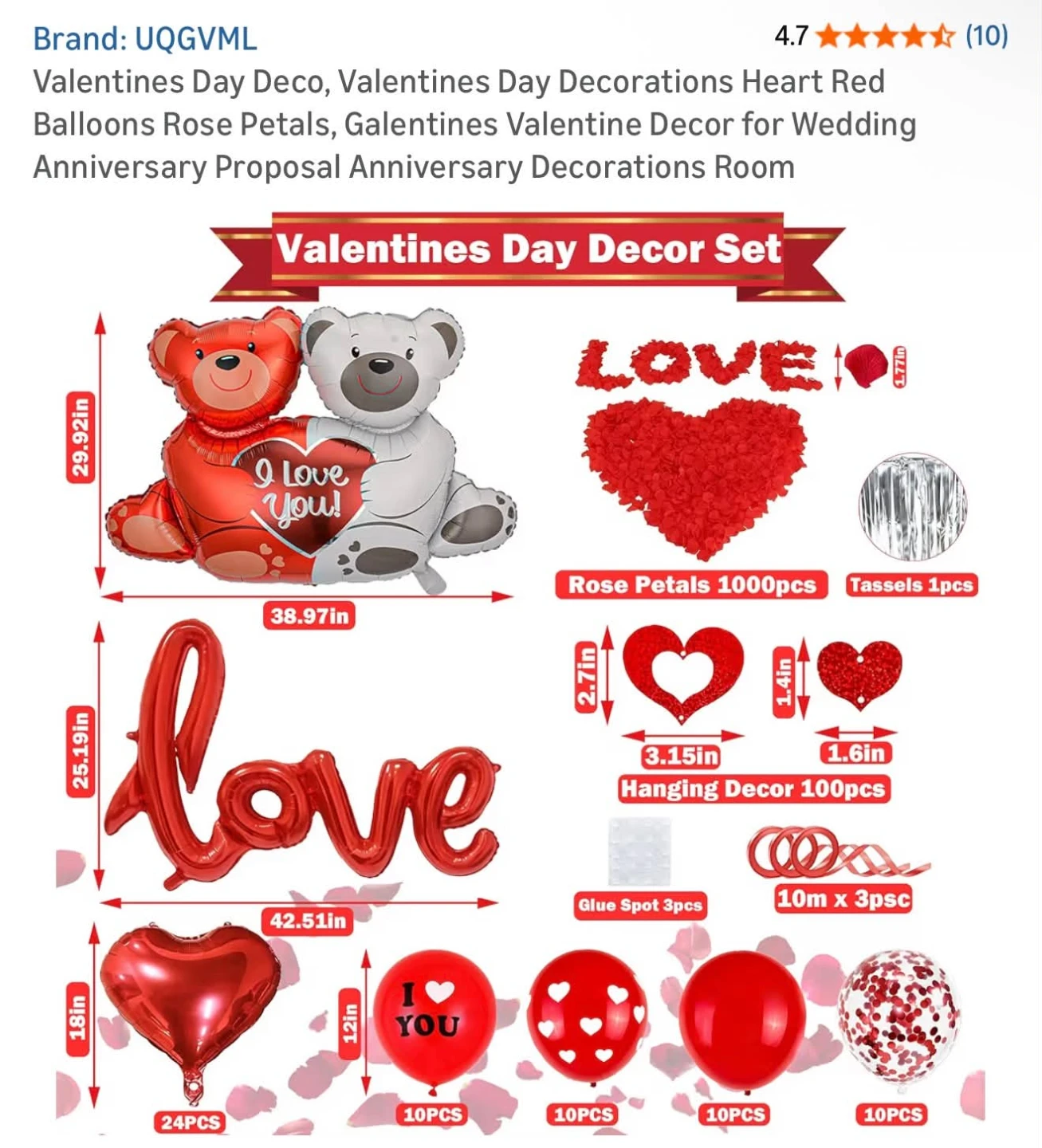 Anniversary / Engagement / Proposal / Valentines Decor Kit - photo 2