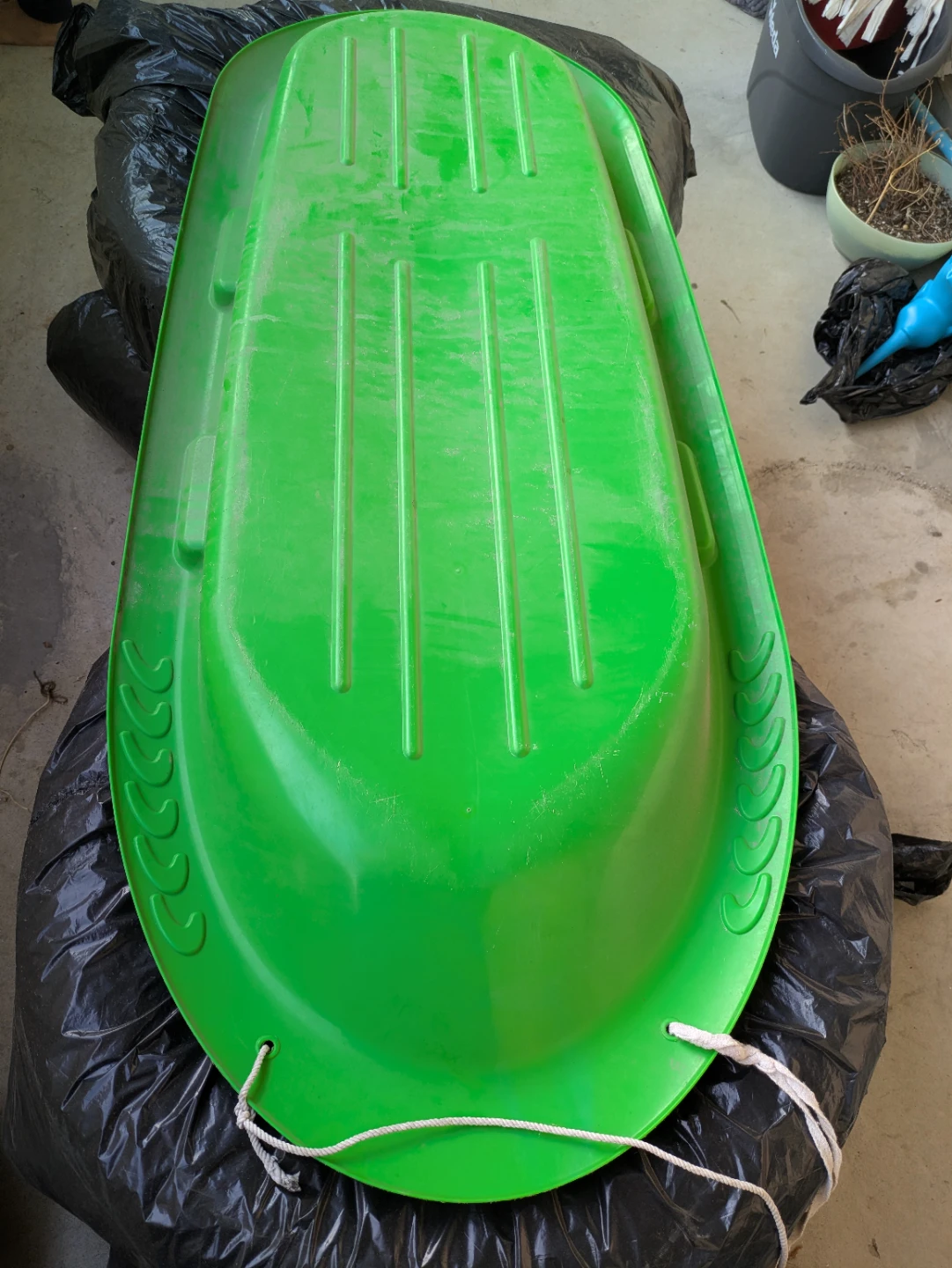 Green Toboggan Sled