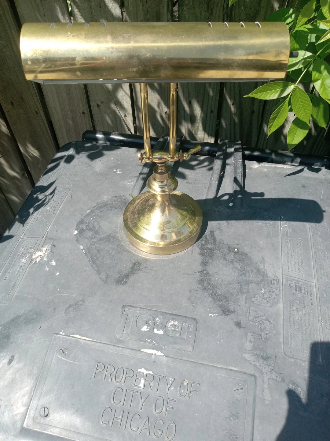 Brass Banker's Lamp - photo 3