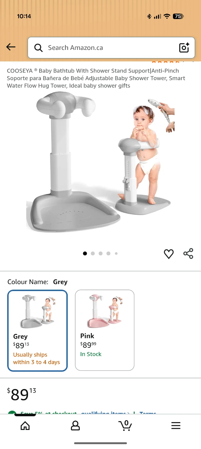 COOSEYA Baby Bathtub with Shower Stand Support