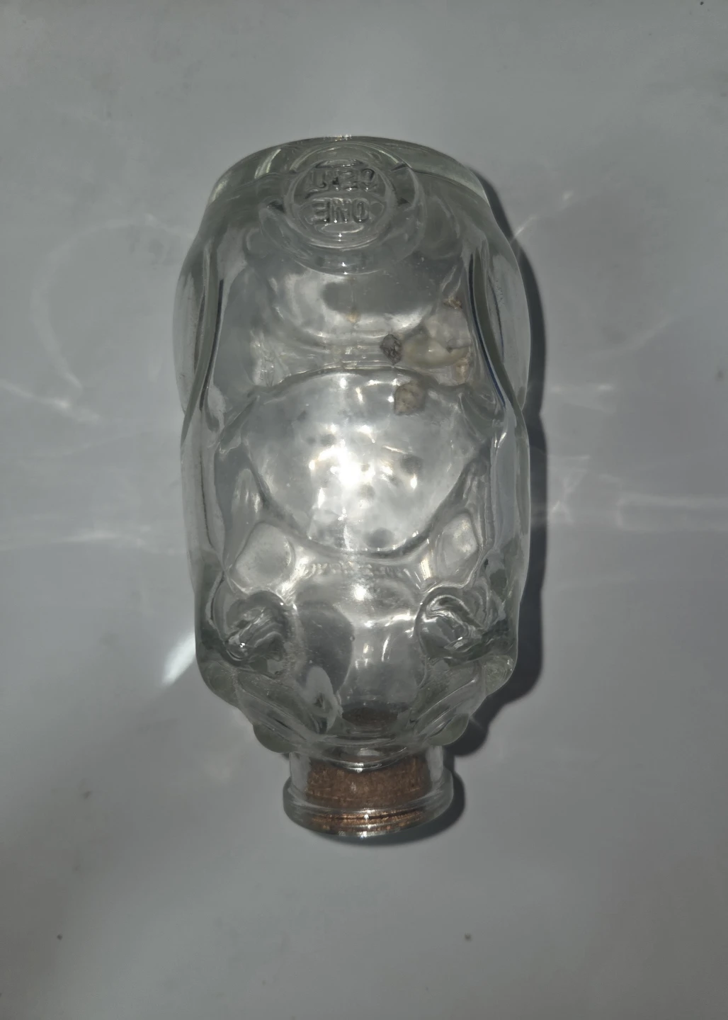 Clear Glass Pig Bottle with Cork Stopper - photo 3