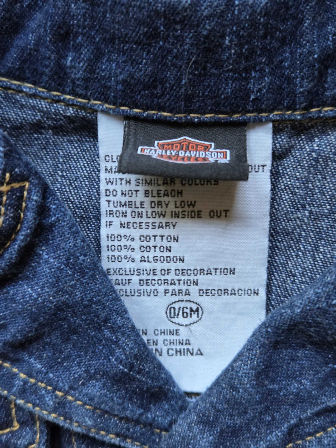 Infant Harley Davidson Denim Jacket (Size 0-6M) - photo 2