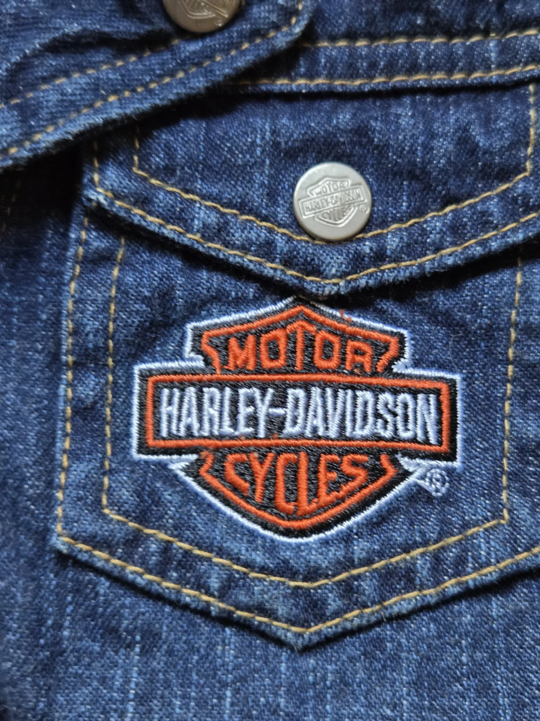 Infant Harley Davidson Denim Jacket (Size 0-6M) - photo 3