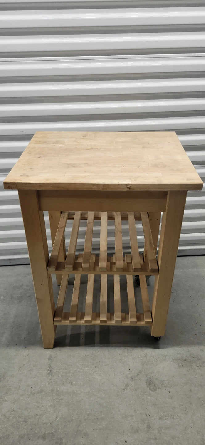 Ikea wooden kitchen cart with wheels - photo 2