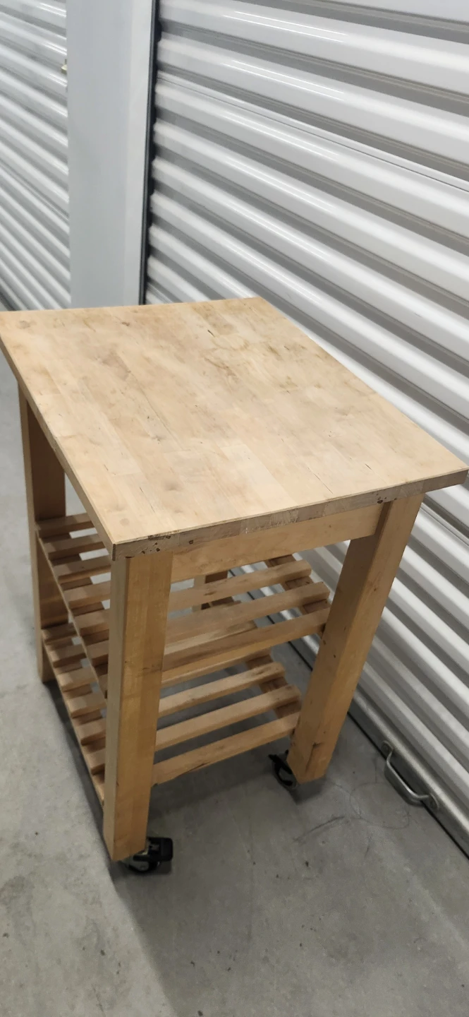 Ikea wooden kitchen cart with wheels - photo 3